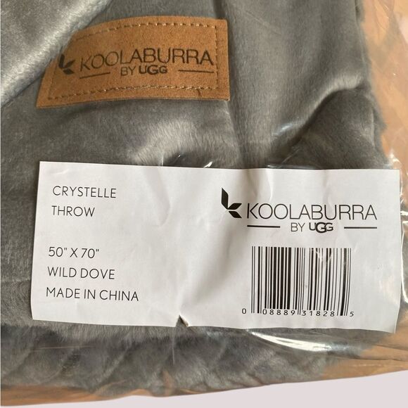 NEW Koolaburra by UGG Crystelle Faux Fur Throw in Wild Dove 50"x70" Cold Weather - Picture 10 of 10